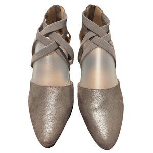 NEW! Metallic Eileen Fisher Size 9M Strappy Dressy 2” Heel w/ Zipper Nordstrom